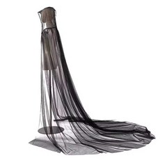 망사 후드 망토 고스 드레스 할로윈 코스프레 마녀, 1개, 레드