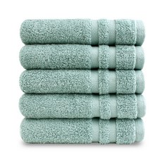 쉬라즈 더블보더 40수 바스타월 450g 대형수건, 코랄민트, 5개