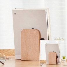 북엔드 2p세트 13x8cm 느티나무 책칸막이 책거치대 책정리, 상세페이지 참조