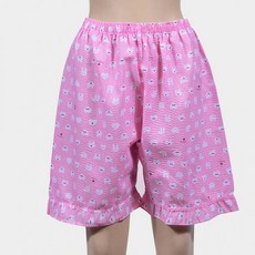 편한 잠옷 지지미 파자마 홈웨어 바지 여성 7부 엠보