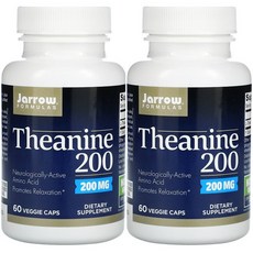 Jarrow FORMULAS 賈羅公式 茶胺酸素食膠囊 200mg, 60顆, 2罐