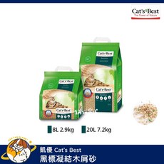 Cat's Best 凝結除臭木屑砂, 1個, 凱優黑標 8L 2.9kg