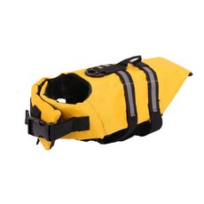 강아지 구명조끼 물놀이 안전용품, 1개, 1-애견구명조끼-노랑S