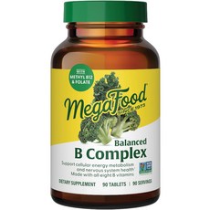 메가푸드 밸런스드 B 컴플렉스 멀티비타민 타블렛, 1개, 90정