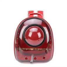 앵무새 가방 켄넬 백팩, 레드 우주 커버 포함, 1개