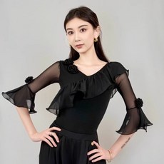 댄스복 상의 왈츠 라틴 무대 모던 사교