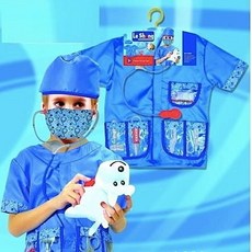 Le Sh ng 兒童醫生角色扮演服裝 獸醫主題 萬聖節派對服飾 附多樣配件