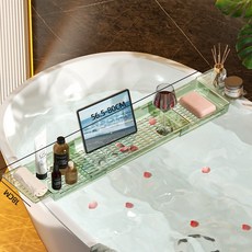 DFMEI 浴缸置物架衛生間可伸縮瀝水架置物板浴室浴桶支架洗澡托盤浴室架, 1個, 如圖