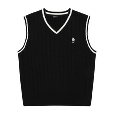 소이주니어 ## 초특가## 블랙 케이블 니트 조끼 23W5031