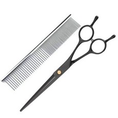 보라 반려동물 미용 가위, 19cm 블랙 컷팅가위, 1개