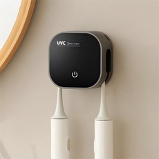 스타일닥터 휴대용 무선 UVC LED 건조기 자외선 소독기 칫솔살균기 2인용의, 블랙, 982