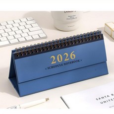 체크리스트 탁상달력 데스크 책상 2026년 캘린더 심플 달력 노트북 스케즐러, 26년달력 블루