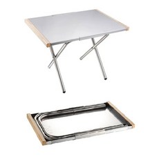 【柯曼】耐高溫鋼桌 大鋼桌 小鋼桌 露營桌 戶外桌 折疊桌 鋼製桌子 露營必備 野餐桌 烤肉桌 露雅迷, T-370 小鋼桌, 銀色