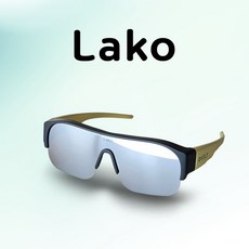 라코 오블리 안경 위 선글라스 오버글래스 오버글라스 선글라스 덮경 스포츠 골프 고글, 매트블랙-베이지/실버미러, 1개