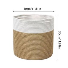 코튼 로프 식물 바구니 대용량 손으로 짠 꽃 냄비 홀더 저장소 식물을위한 실내 화분 보관 장난감 의류, 06, 1개