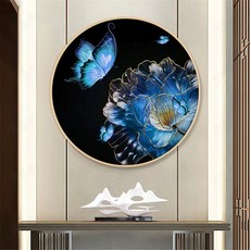 나비 길조 실십자수 셋트 세트 도안 돈 복 들어오는 패키지 무명실 명주실 실크실 명화 명작 대형 큰사이즈 해바라기, 50x50실크실3가닥, 1개