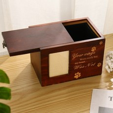 動物寵物帶相框貓狗棺材殯葬用品實木松木壽盒祭祀骨灰盒, 1個