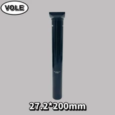VOLE BMX 피보탈 시트 포스트 멀티 사이즈 25.4/27.2 100/150/200/250mm 알루미늄 합금 무광 블랙 튜브 자, 06 27.2x200mm