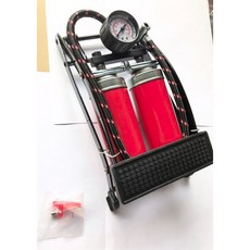 SELLERY 56-704台灣製 雙管打氣筒 腳踩式 腳踏車 汽機車車胎可用 自備球針 籃球/足球/排球, 1個