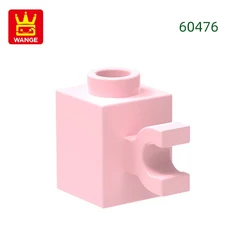 Wange 200 개/몫 60476 수정 된 1x1 클립 블록 Moc 컬러 액세서리 벽돌 DIY 어린이 장난감 부품과 호환 가, 01 200pc, 04 18.Light Pink