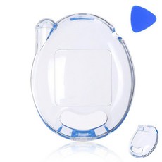 Fukaisu 휴대용 전자 반려동물 장치용 보호 커버 케이스 충격 방지 하드 PC 투명 보관 가상 애완동물 게임용 필수 액세서리 253537, 블루, 1