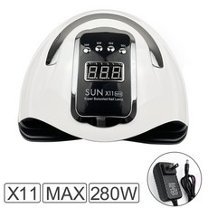 鑽石堂美甲 最新版 X11_280W 光療機 仿太陽燈 凝膠燈 美甲機 可照乾UV膠, 1個, 最新版【X11】280w_max+小禮物