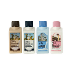 밀크바오밥 트래블키트 화이트머스크 4종 (샴푸+트리트먼트+바디워시+바디로션)