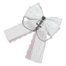 쿠파고 아이돌 응원봉 꾸미기 십자가 리본, 화이트, 1개