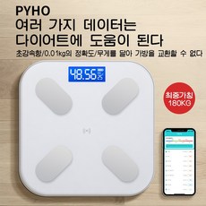 PYHO 가정용 체중계 블루투스 연결 APP 디스플레이 체성분체중계 몸무게저울, 1개, 블랙, TZC