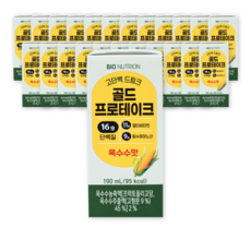 [골드프로테이크] 저당 마시는 프로틴 쉐이크 옥수수맛, 48개, 190ml