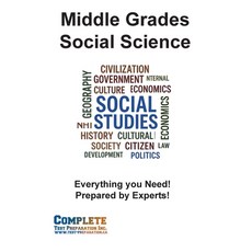 (영문도서)Middle Grades Social Science Skill Practice: Practice Test Questions for Middle... Paperback, Complete Test Preparation Inc., English, 9781772455922