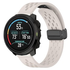 SUUNTO OCEAN 밴드 20mm 22mm 퀵 릴리스 통기성 소프트 실리콘 스포츠 마그네틱 버터플라이 클로스 교체 스트랩 RACE S 버티컬 9 피크 프로 5 3 스마트워치, for 20mm size band