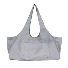 지퍼 포켓 두꺼운 캐리어와 호환되는 휴대용 요가 매트 보관 가방 다기능 접이식 숄더 토트 라이트 슬링, Grey