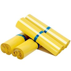 加厚防水彩色快遞袋 50x65cm 電商物流打包袋 100只裝 12絲, 1個, 全新料 黃色 ,28*42 100只 12絲