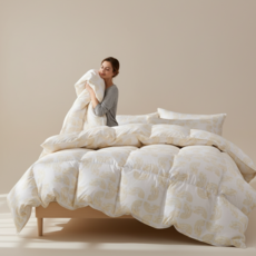 칸슈타터 독일산 수입 구스다운 호텔 이불 사계절용, 골드 라인