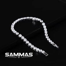SAMMAS 鑲鑽手鍊 防水鈦鋼手鍊 高閃5A鋯石 高品質網球手錬 排鑽手錬 個性手鍊