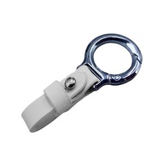 GLSOWEE 카라비너 키링 클립 자동차 포브 키 키체인 홀더 자동차 키체인 클립 남성 여성용 키링 벨트 홀더 (그레이), 화이트