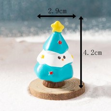 미니어처 인공 크리스마스 트리 랜드스케이프 미니 장식 파티 새해 홈용, 1개, 2. Blue white star pine