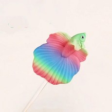 재미있는 긴 막대 물고기 모양 레진 베타 스틱 인터랙티브, 1개