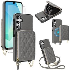 Asuwish Phone Case for Samsung Galaxy A16 5G/4G 2-in-1 Magnetic Detachable Zipper Wallet Cell Cove