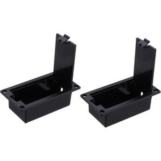 SAFIGLE 액티브 기타 베이스 픽업용 배터리 칸 2개입 간편한 교체를 홀더 2360470, 7.25x3.85cmx2pcs, Blackx2pcs