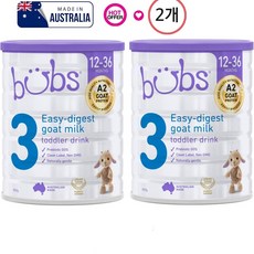 호주 버브스 유아용 산양분유 3단계 12개월~36개월 Bubs Goat Milk Toddler Drink Stage 3, 800g, 2개