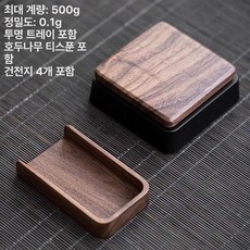 찻잎 저울 충전용 전통 커피 미니 미량계 원목 전용 측정 녹차 차무게, 기본 모델명/품번, 중량측정 500g 0.1g+투명 스푼, 1kg