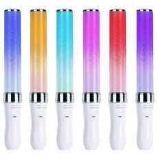 사비몰 24색 LED 응원봉 형광봉 콘서트 야광봉, 24색 화이트 실버링 라이트 스틱