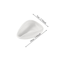 1pcs 커피 콩 도징 측정 트레이 커피 차 잎 커피 무게 플레이트 용 측정 숟가락 백자 차 디스펜스, white