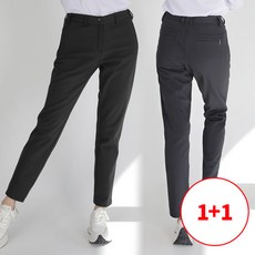 [이지바이] (1+1) 여성 겨울이야기 기모 벨트 바지 팬츠