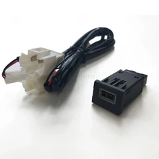VW Multivan T6 자동차 고속 충전기 전원 QC3.0 USB 담배 인터페이스 어댑터 휴대 전화 소켓, 01 검정색