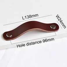 가구 손잡이 나무 서랍 싱크대 IHOMCASA 유럽 갈색 가죽 옷장 문 찬장 신발 캐비닛 소가죽, Chrome 96mm, 7)Chrome 96mm