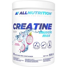 ALLNUTRITION 올뉴트리션 크레아틴 머슬 맥스 건강보조식품 - 타우린 함유 모노하이드레이트 성능 향상 및 근육 형성 무첨가 설탕 인스턴트 파우더 250g 콜라, 500g, Pitaya, 1개