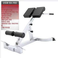 백익스텐션 홈트 운동기구 헬스 피트니스 코어 근력, 디럭스 화이트 로만 체어 접이식